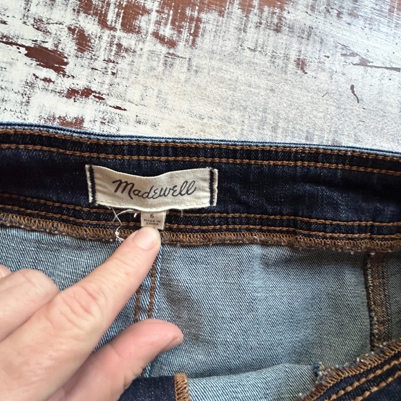 Madewell Stretch Denim A-Line Mini Skirt: Button-Front Edition Ret $79.50 Size 6 - Picture 8 of 10